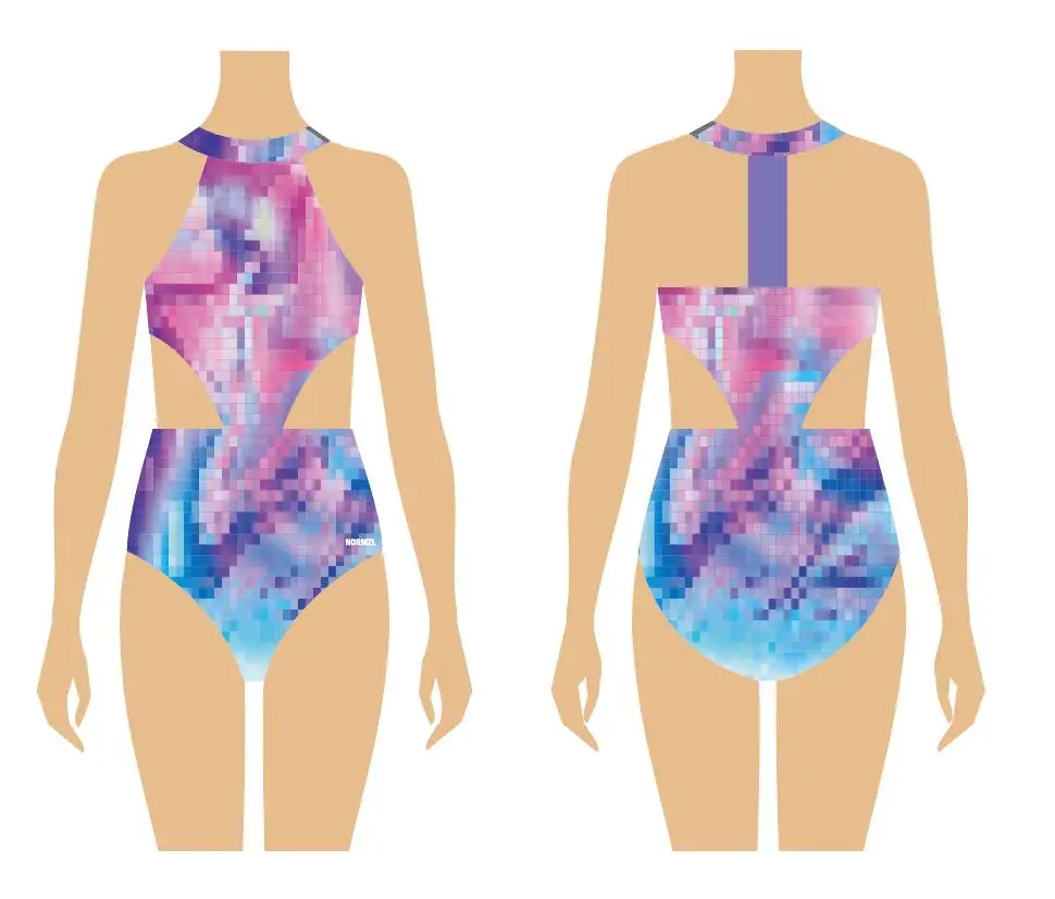 

Sleeveless Training Dancewear custom Women Mesh Bodysuit Custom Girl Dance clothing