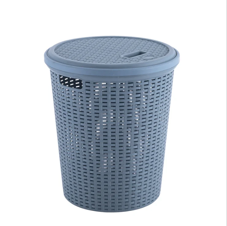 

35.5(top Dia.)*41.5(H) plastic rattan storage basket dirty clothes Basket Clothes Washing Baskets