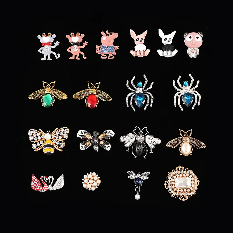 

2022 custom designer women lady clog charms decorations bling metal crystal clogs bee luxury charms, As picture