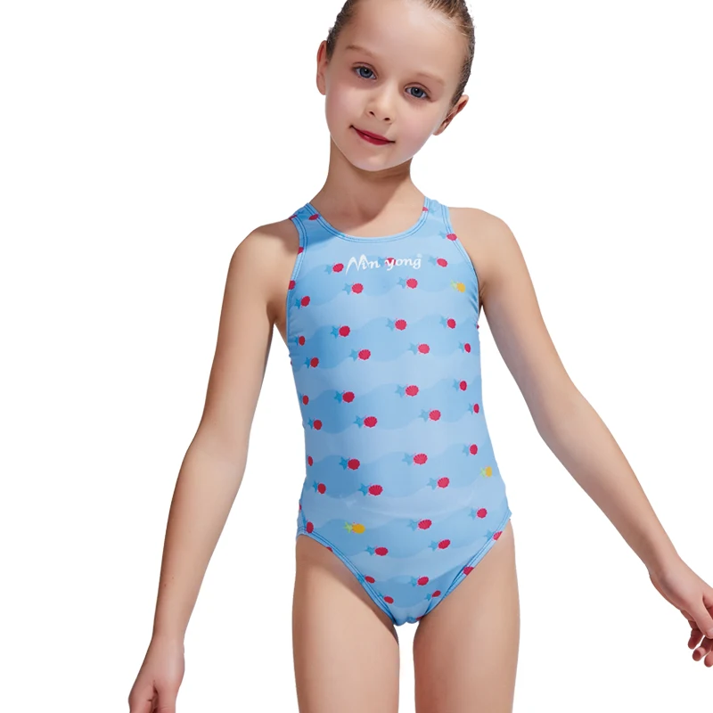 swimsuit one piece children swimwear fashion kids girls competition racing swimsuit
