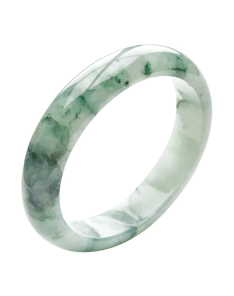 

YQ296 free shipping natural emerald Gemstone Cuff jadeite jade Bangle and bracelet jewellery, White