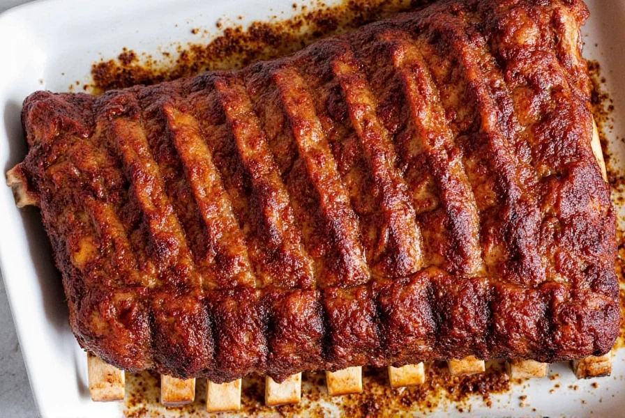 Platter of Finished Barbecue Ribs