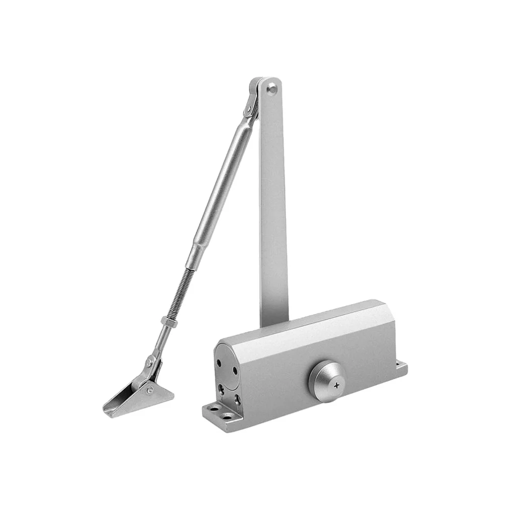 

Hot Sale Automatic Door Closer Security System 40KG Aluminium Adjustable Closing Latching Spring Loaded Door Closers