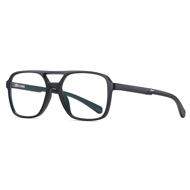 

Fashion Designer Eyewear Male Frame Anti Blue Light Blocking Optical Glasses Double Bridge Men Eyeglasses Oversized