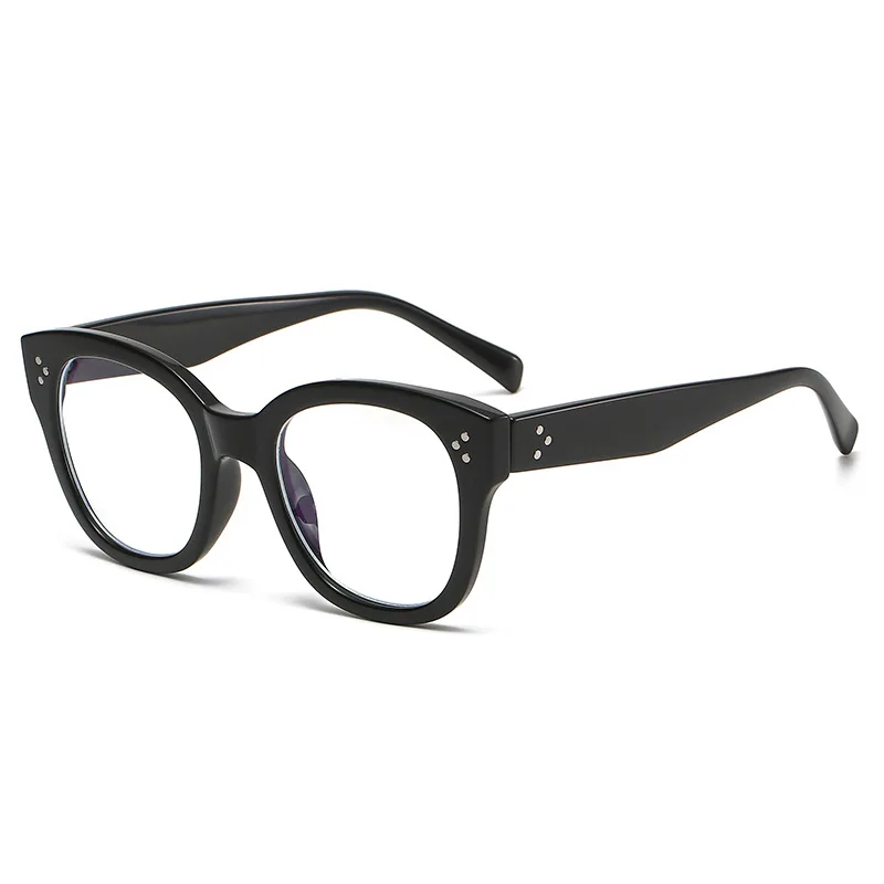 

new Big frame rivet anti-blue light glasses retro myopia frame optical glasses