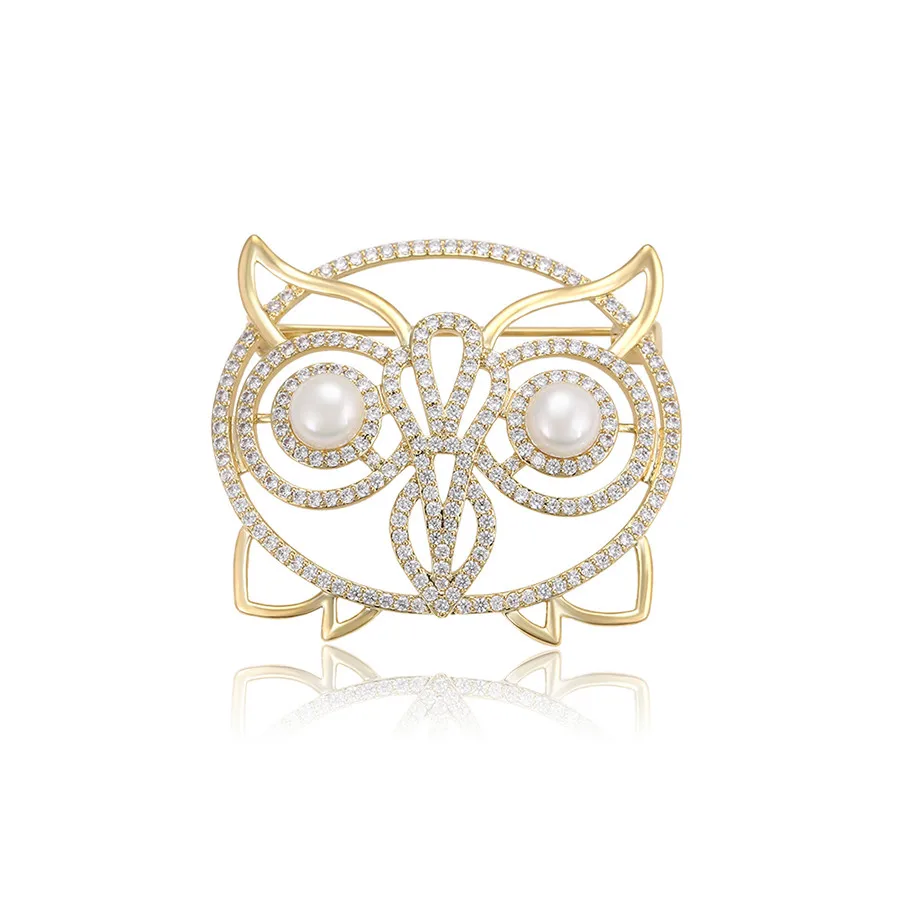 

brooches-282 xuping jewelry New Design Animal Modeling Series Cute and Exquisite Fashion Owl Diamond Brooches