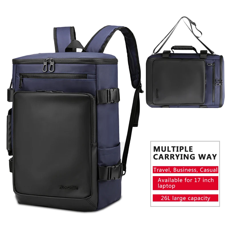 

Custom Mens Large Waterproof Business Computer Bag Outdoor Travel Backpack, Black, dark blue, grey