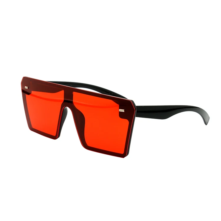 

Trendy Colorful Lens Gradient Eyewear Sun Glasses Summer Retro Square Frame Individual Sunglasses