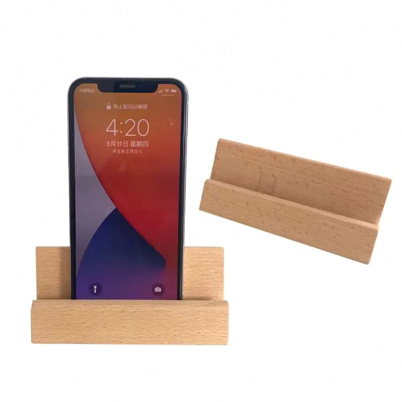 

Wooden lazy phone holder TOLsg wooden mobile phone bracket, Wood color