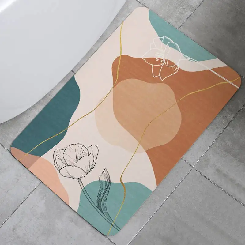 

Ins Style Bath drying mat Super water absorption soft natural diatomite mat