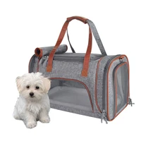 

Touch rich high quality Comfort 2 tones handle small puppy for travel bag carrier