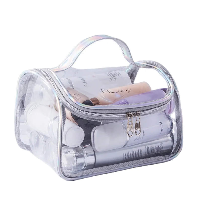 

Custom Logo Waterproof packaging transparent cosmetic bag PVC lady cosmetic bag with zipper Accept Material, Customized