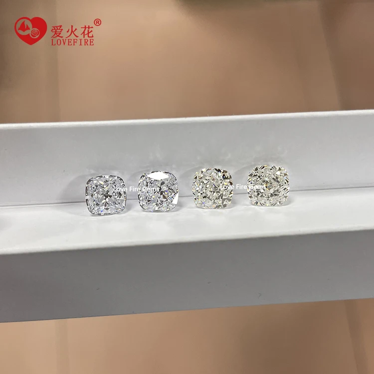 

all sizes cz diamond D/G white color cz gems cushion radiant cut crushed ice cut cubic zirconia synthetic cz