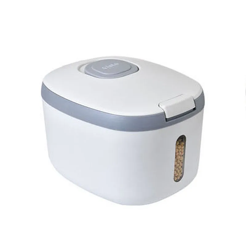 

Rice dispenser grain dispenser cereal dispenser kitchen storage beans oats grain cereal rice storage box rice storage container, Grey, green