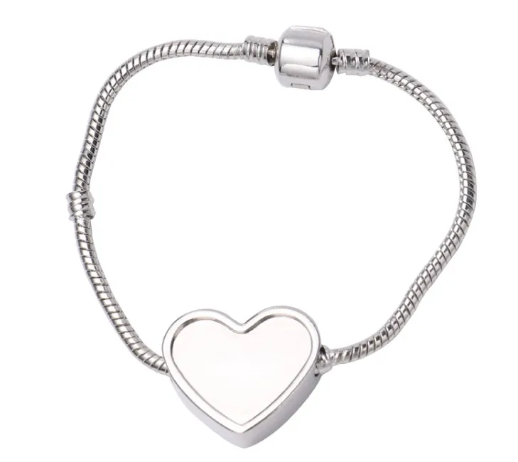 

customized sublimation blanks heart bracelet bangle