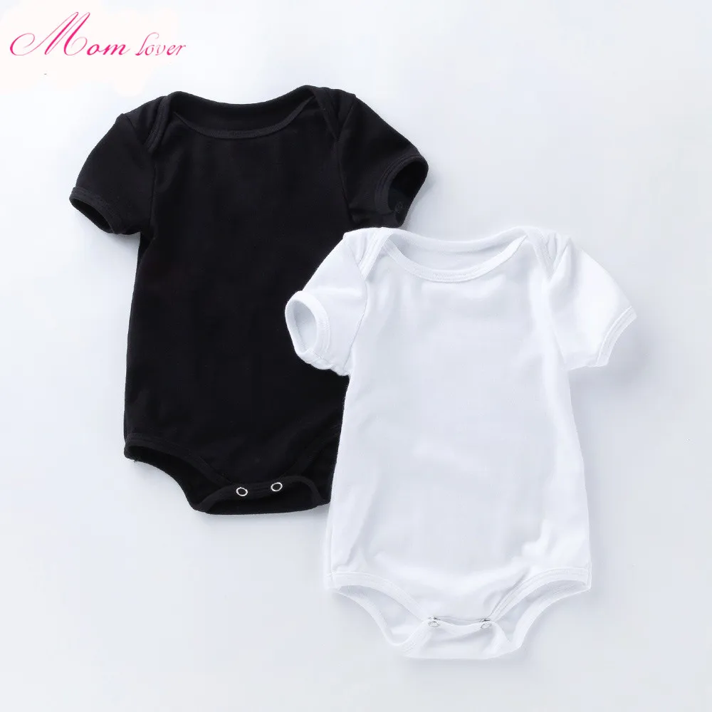 

Customize Bamboo short sleeve Summer rompers white black baby onesie 100% cotton baby girl romper baby clothes, Total 11 colors