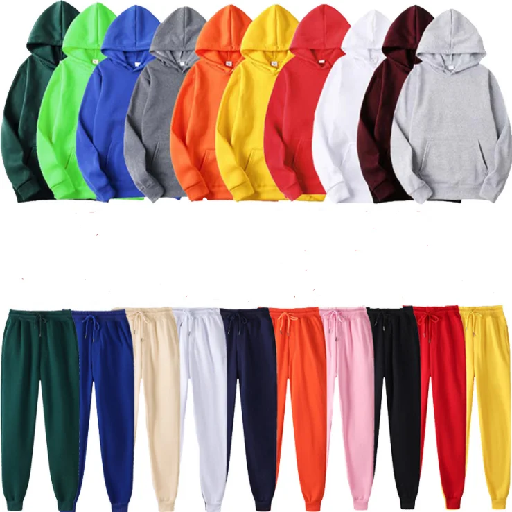 

14 Colors Custom Logo Solid Cotton Men Hooded Sweatshirt With Underwear Two Piece Set Men Clothing Set 2021