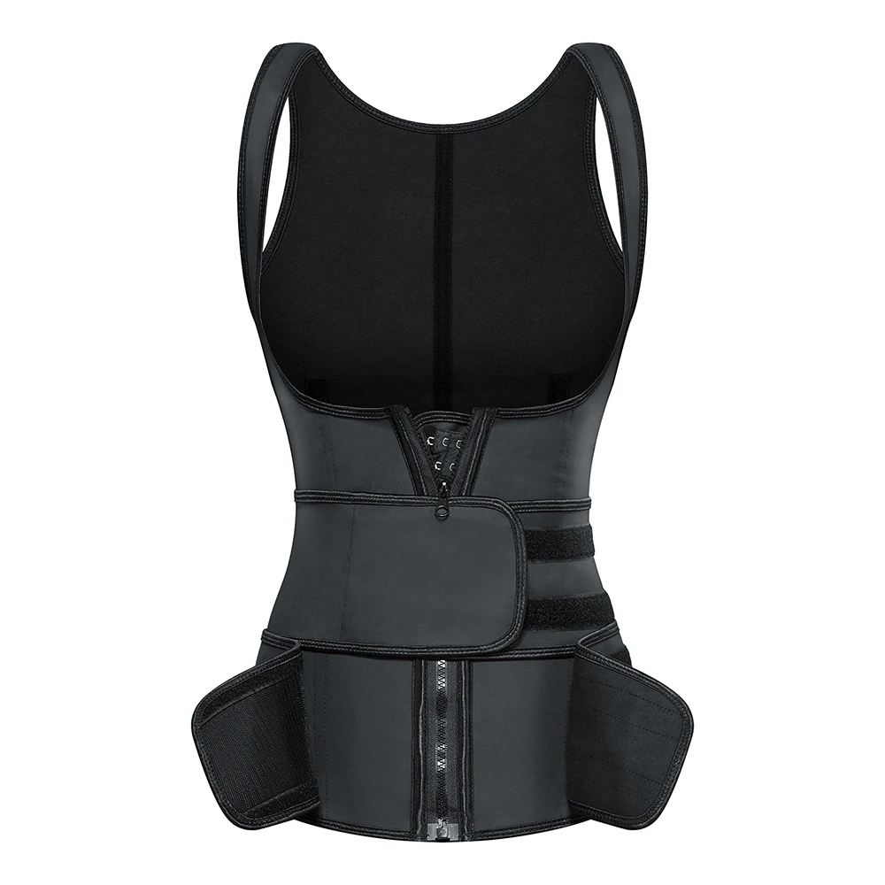 

ZMAKER Latex Sweat Double Strap Band Waist Trainer Trimmer for Women Custom Logo Hook and Loop Fastener