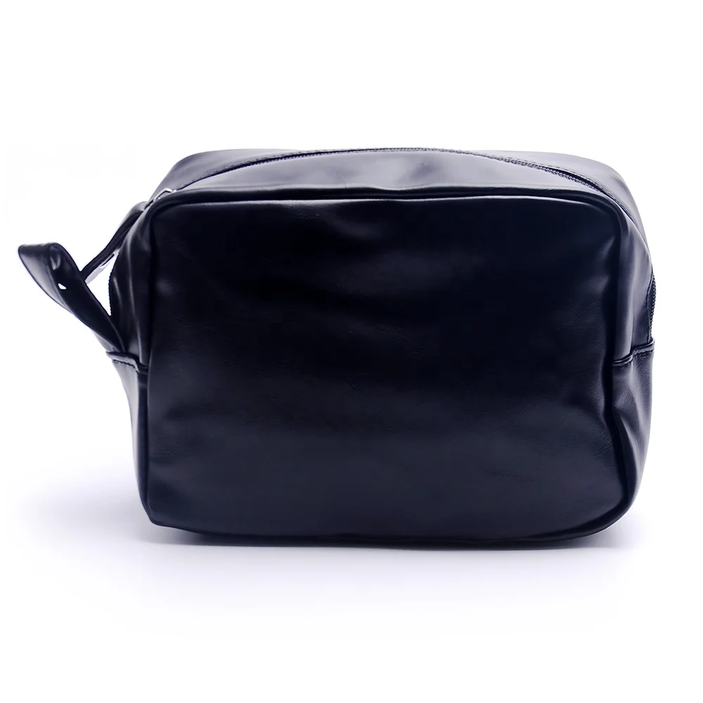 

Wholesale PU Faux Leather Men's Shaving Bag Cosmetic Bag Solid Color Zipper Makeup Bag DOM113137, Navy,black,light brown, dark brown