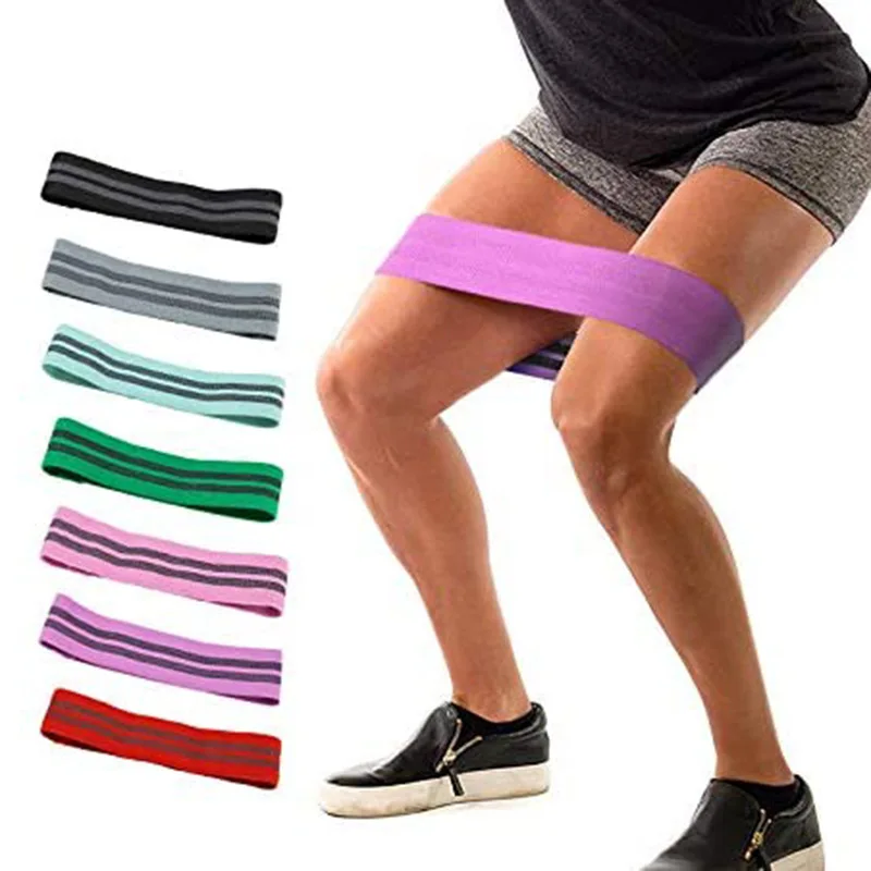 

Yoga Anti-slip Gym Fitness Fabric Exercises Braided Elastic Band Hip Circle Resistance Band, Customized color