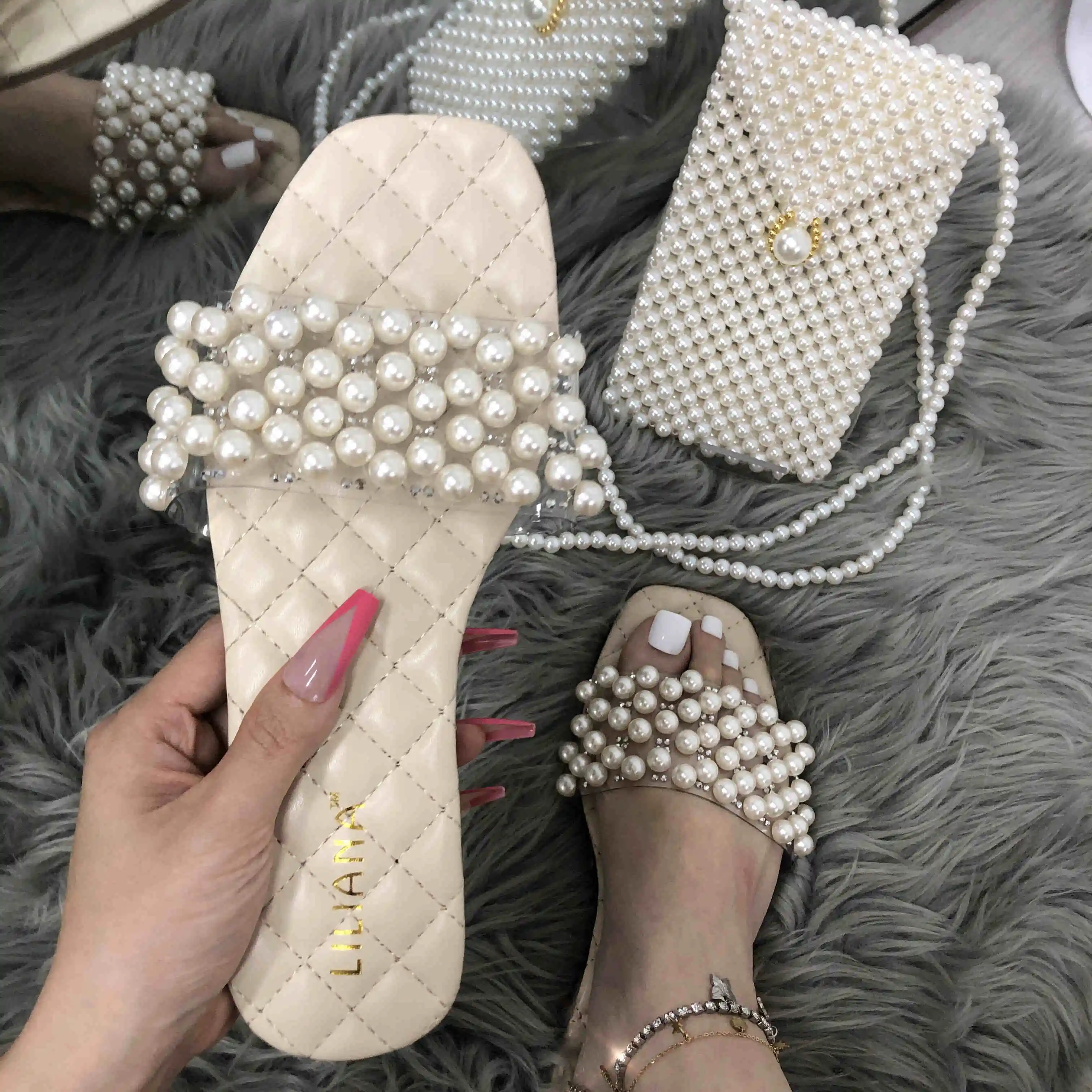 

sandalias de mujer shose slipers shoes and purse set sandels purse and sandals set designer slides sandles purses and slippers, As pictures