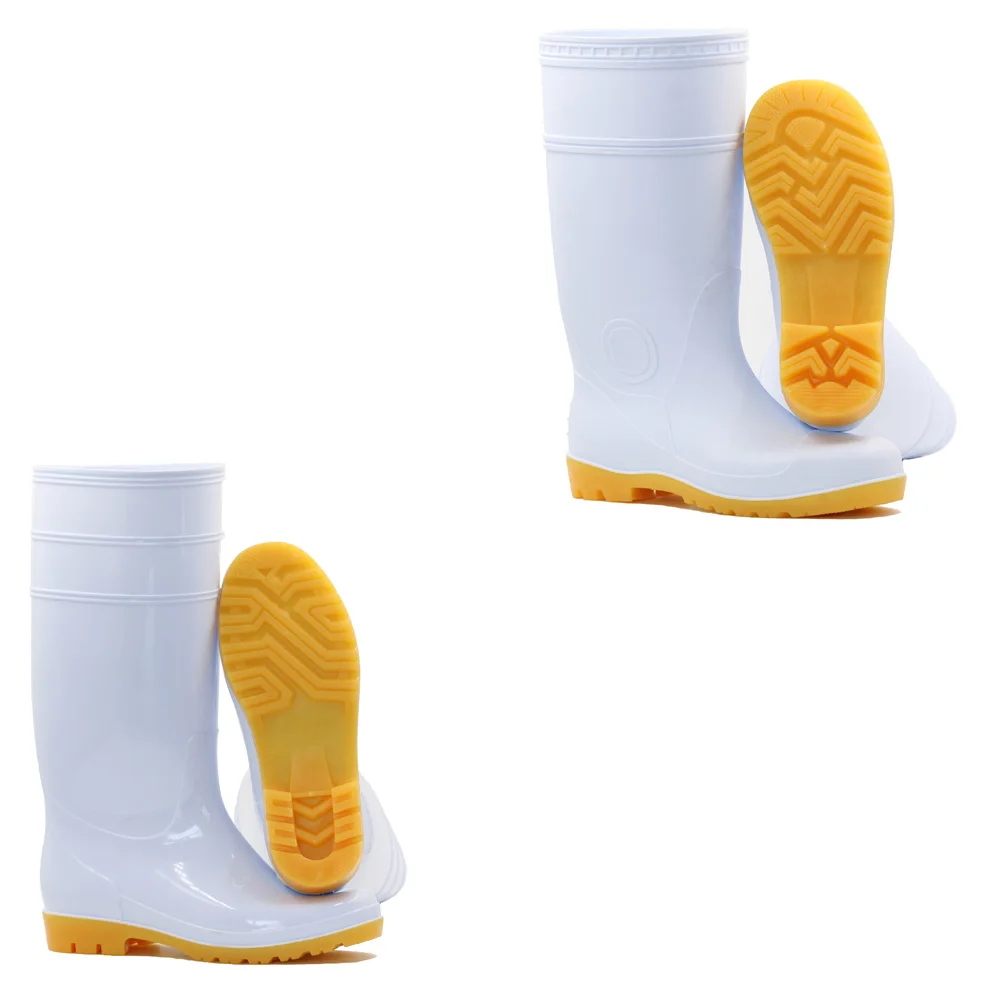 

unisex anti-slip waterproof farming shoes ankle men pvc tall rain boots gum boots with fur inside high heel