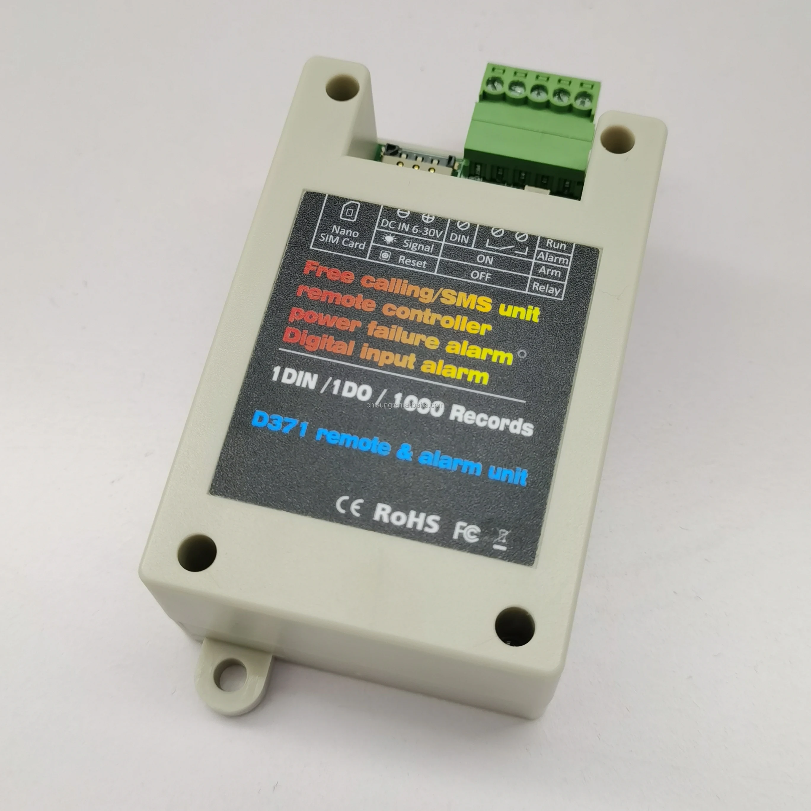 Factory Direct Chisung Alarm Systems Security D371 2G/4G GSM Relay Switch Remote On/Off Controller for Gate Opener