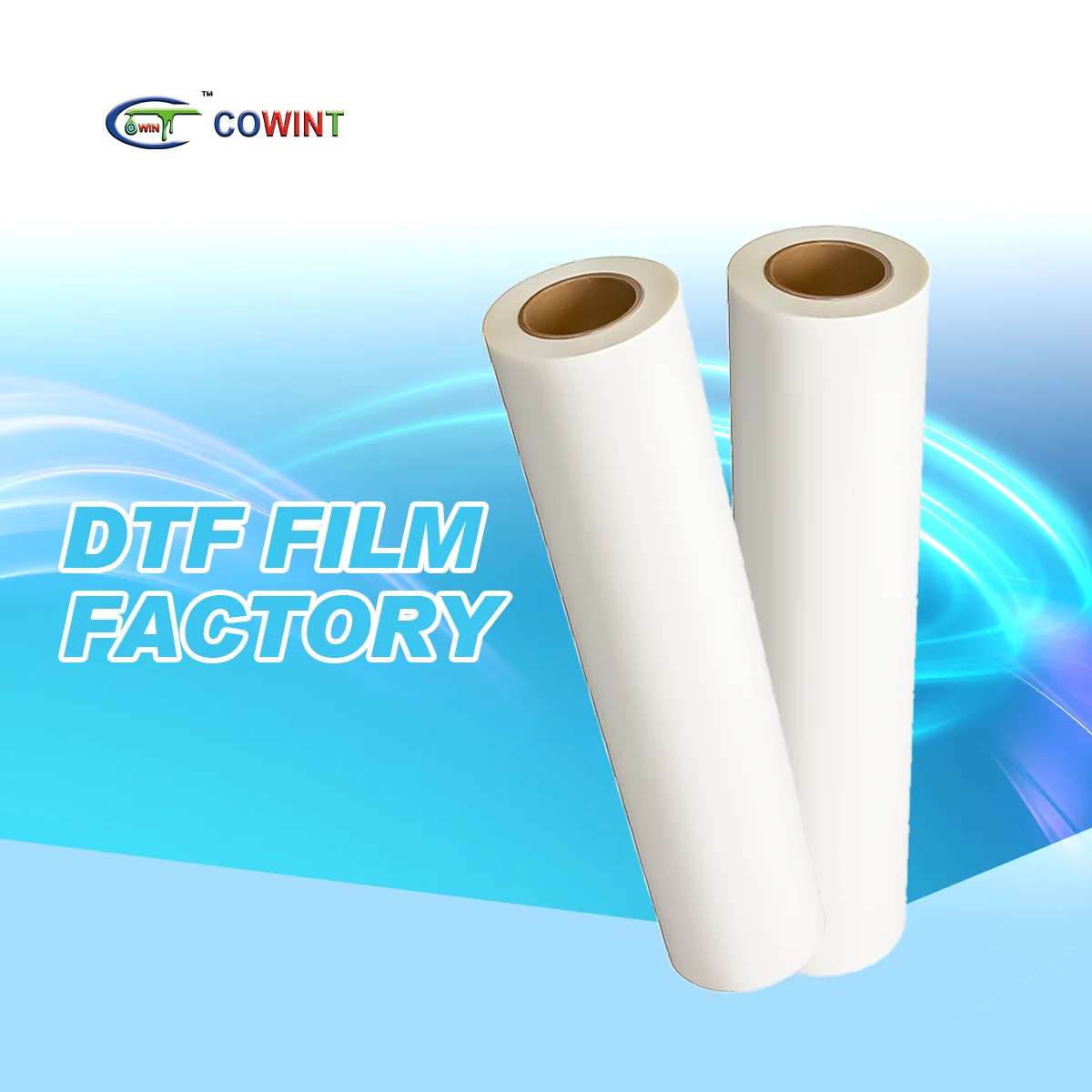 

Cowint Custom size 30cm transparent dtf paper pet film sheet roll for digital inkjet heat transfer printing