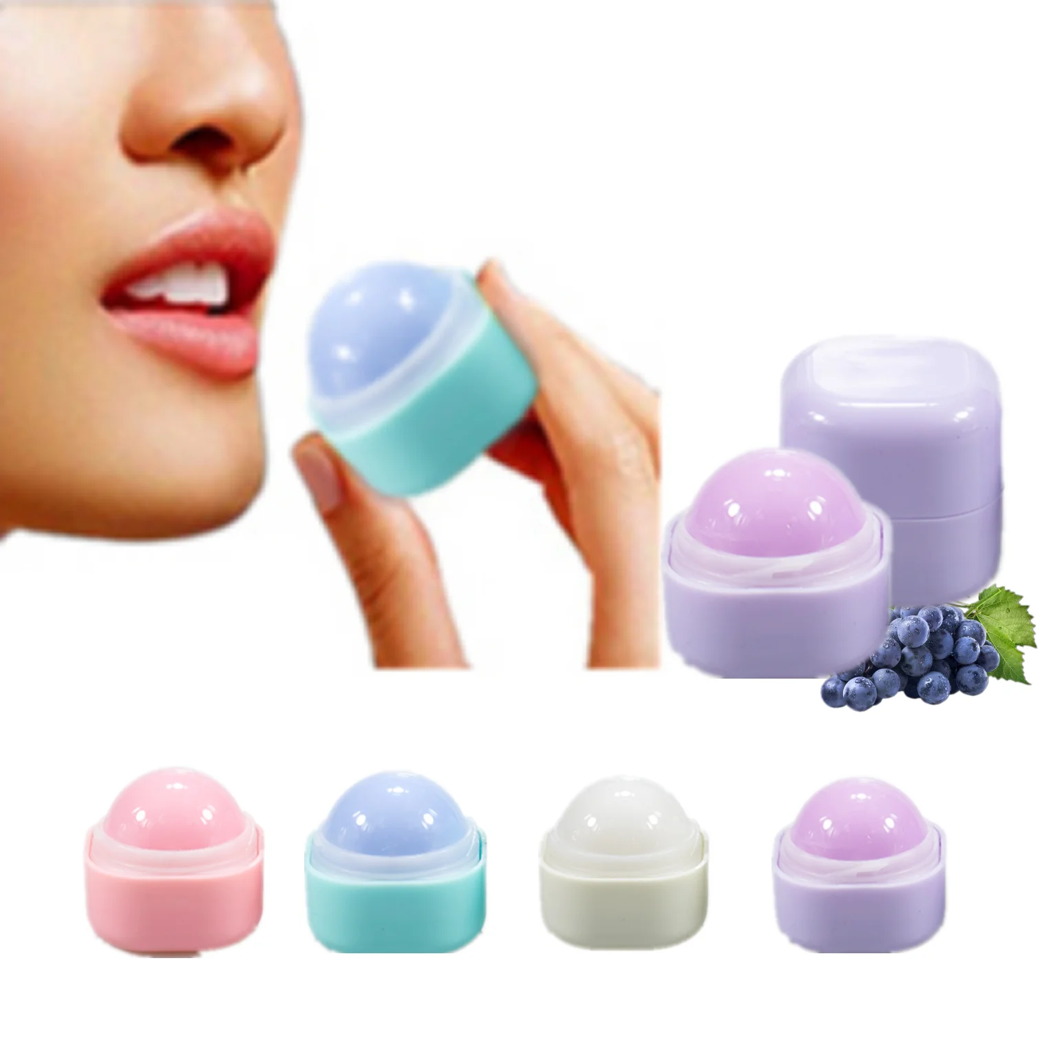 

Waterproof Organic OEM/OEM Wholesale Custom Private Label Nourishing Longer Moisturizing Ball Shape Lip Balm