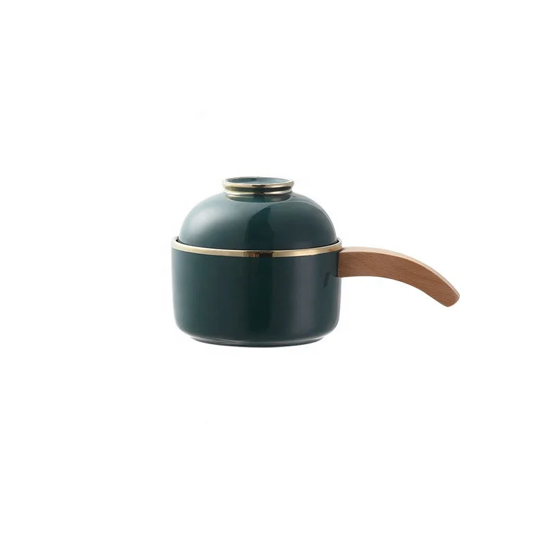 

Wholesale cheap oil vinegar bottle hotel restaurant home ball round black marble ceramic cruet set with cover