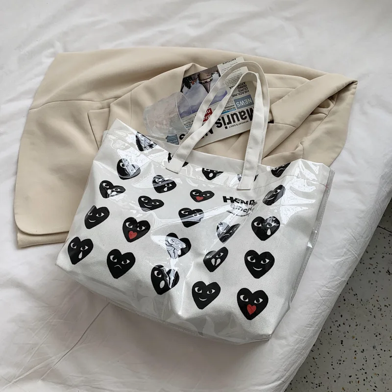 

Christmas black heart brown paper wrapped shopping big handbag Luxury Brand Bags