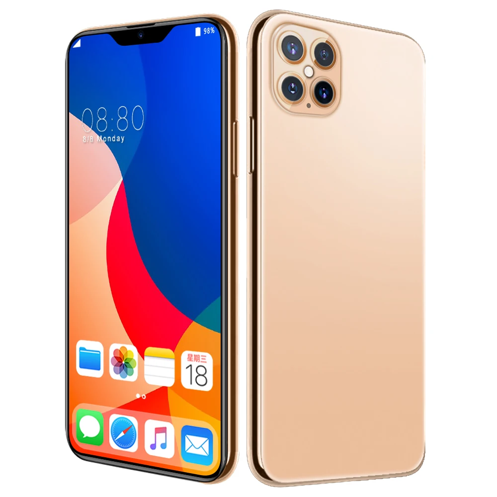 

free shipping Amazon hot i12 Pro smart 6.1-inch Android phones new overseas customized generation cheap price mobile phone lcds