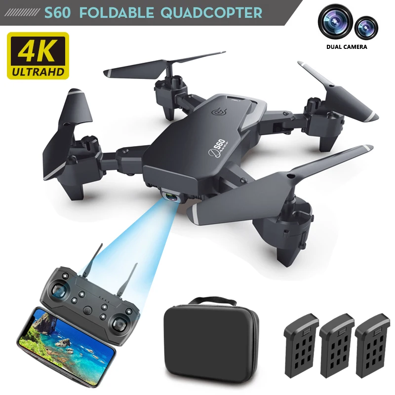 

Amazon Hot Sell S60 folding 1080P 4k dual camera drone