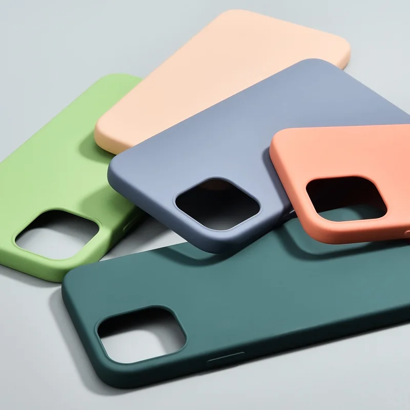 

Suitable for Apple12 Phone case Drop-resistant protective cover tpuImitation liquid silicon Shell mobile phone protective case, Black