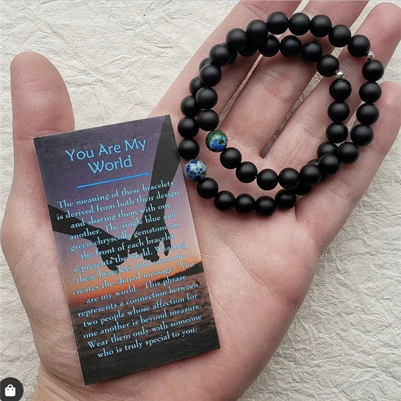 

2020 New Design Natural Stone Bracelet Fashion Handmade Earth Stone Agate Beaded Bracelet For Couple, As the picture