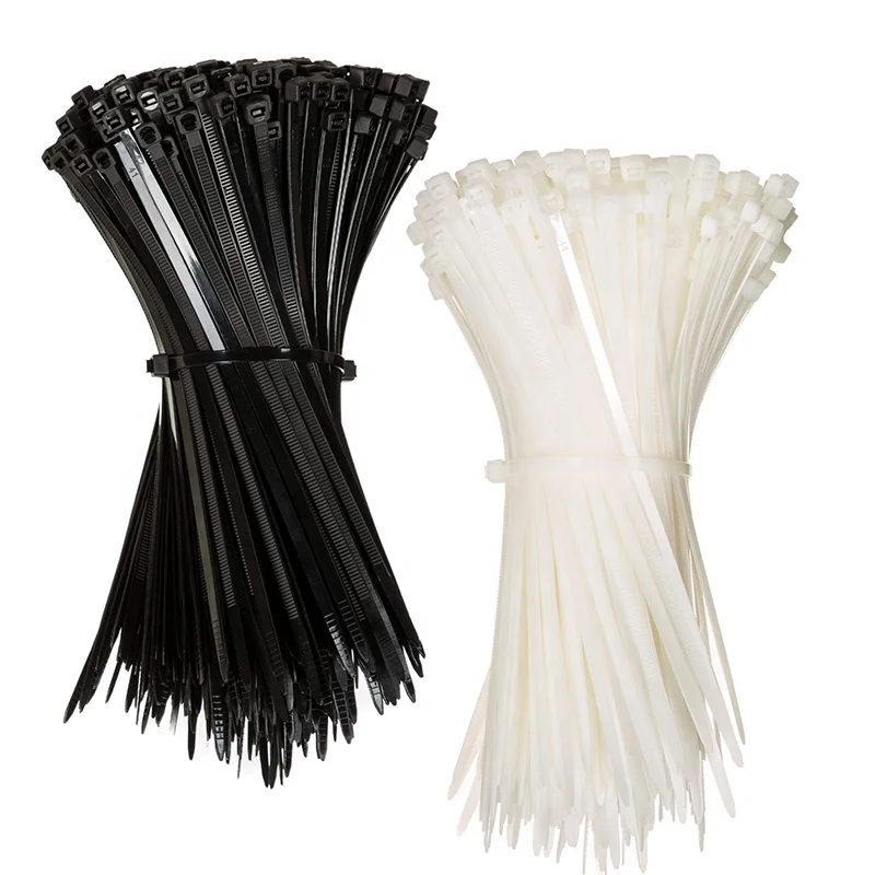 

Self Locking Nylon Cable Ties Plastic in Black White Color 4.8*350mm