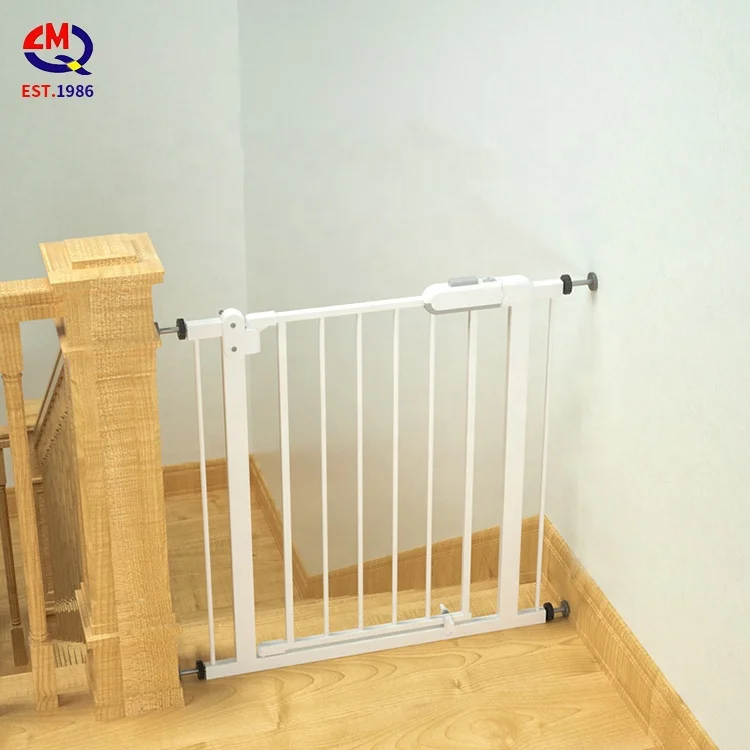 

high quality baby product double door gate pet/baby safety gate children safety gard, Black/white