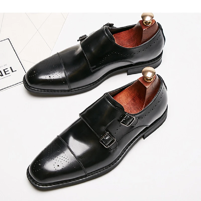 

luxury Mens Brogue Dress Shoes Wholesale High Quality Fashion Oxford Shoe Factory Men Genuine Leather Trend Business Loafer