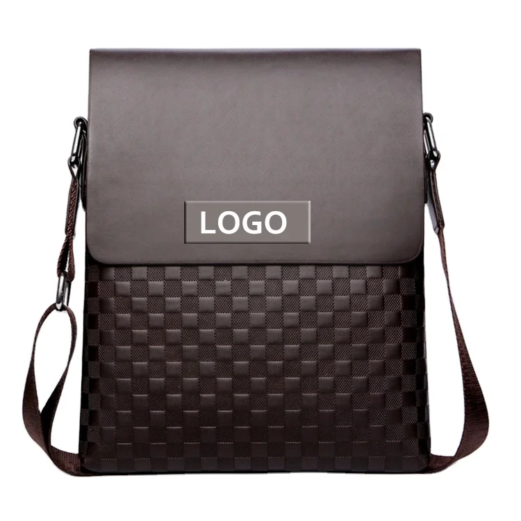 

Custom logo accept New High-grade Men's PU Leather Messenger Bag