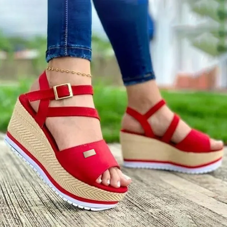 

Summer Women Wedge Sandals Heels Trending Products 2022 New Arrivals Wedges Sandals For Women And Ladies Shoes, Picture