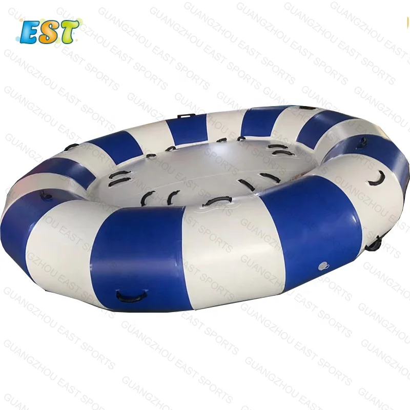

Revolving Equipment inflatable disco boat towable commercial grade flying disco boat, As the picture