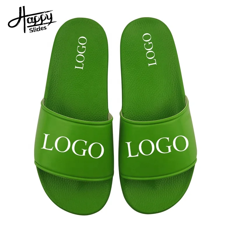 

Happyslides New Style Mens Footwear Sandal Slide Custom,Custom Logo Cheap Wholesale Slippers Green Sandals