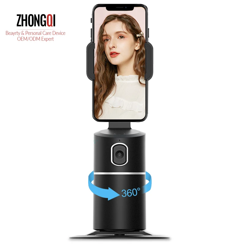 

360 Rotation Auto Live Video Shooting Tracking Object Mini Smartphone Vlog Selfie Stick Phone Tripod Stand/, Accept customized color