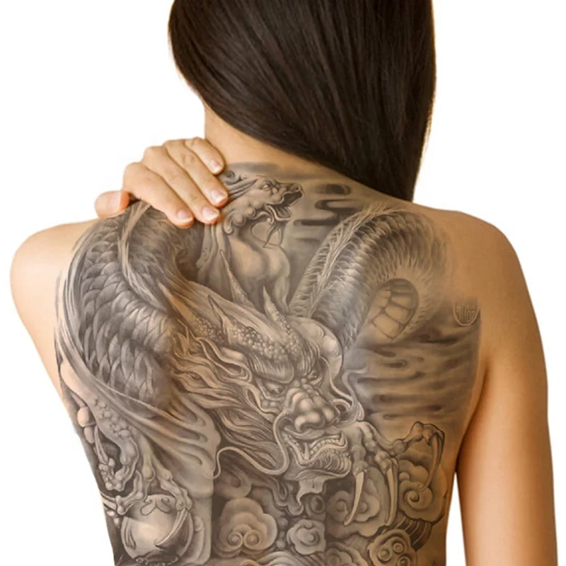 

34*48cm Large Fashion Cool Body Full Back Temporary Tattoo Stickers/Transfer Tattoos, Colorful