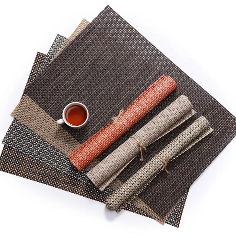 

45*30cm Plastic Dining Table Mat Eco-Friendly Heat Resistant Placemats, Customized