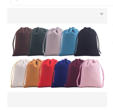 

High Quality 7X9cm Small Velvet Drawstring Bag, Velvet Bag for Jewelry Packing, Various colors