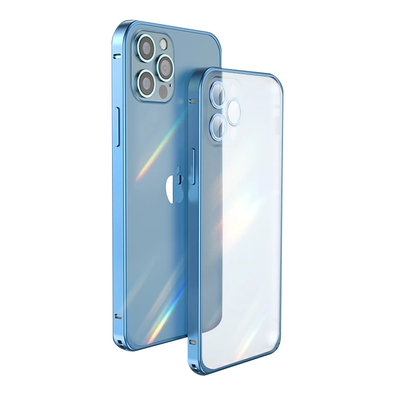 

Laudtec Aluminum Alloy Metal Bumper Phone Case For iPhone 13 12 Pro Max With Full Body Protective Camera Slim Matte Back cover, 7 color