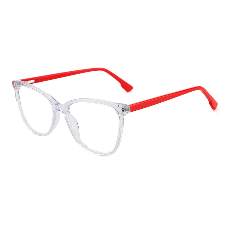

2021 Delicate transparent acetate eye glasses frames clear eyewear trendy optical spectacle frames for women ladies, Custom colors