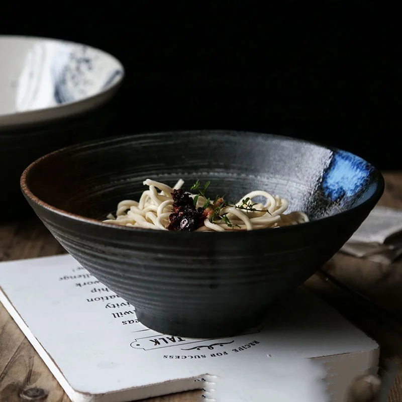 

New Arrival Japanese Style Porcelain Hand painting Ramen Bowl  Dinner Set