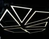 Modern Large Hotel Project Geometric Light Chandelier Luxury Engineering Led Hanging Lighting For High Ceilings Villa Hotel DMX